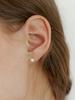 Love Me Monster [Silver] Petit Pearl Ring Earrings