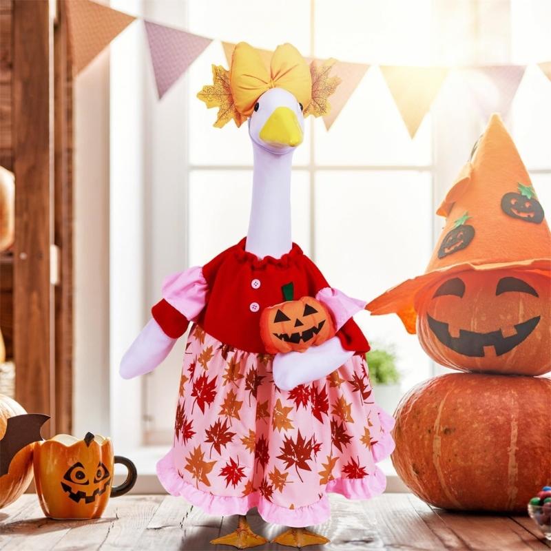 Halloween Geese Outfit Soft Decorative Piece For Autumn Yard Display HX6C