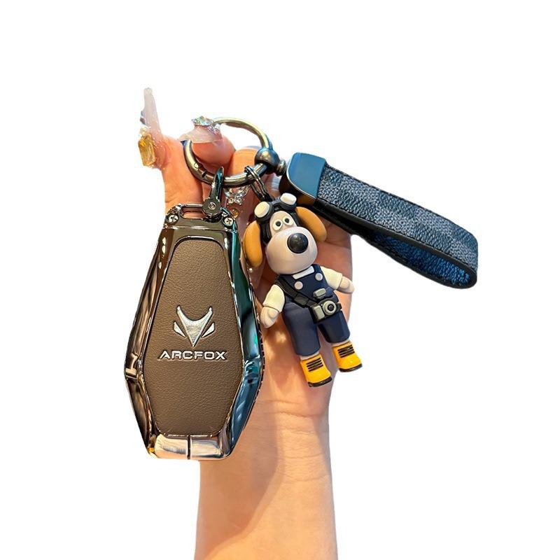 Jihu Alpha T5 Remote Koala Key Case: Luxury Leather Bag with Dedicated Buckle for S/T Models