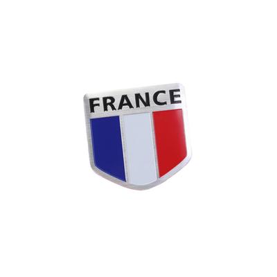 Pegatina para coche Veemoon Francia Decoración Parachoques Coche Bandera Pegatina para coche Metal Pegatina para coche
