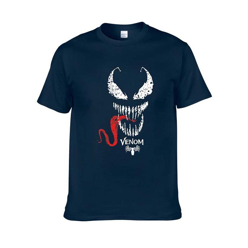 Quality Comic Venom Spider-man Men Cotton Short Sleeve Crew Neck T-shirt**