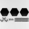Triple Pack Black Plastic Display Stands for Figures & Models - HEX Type