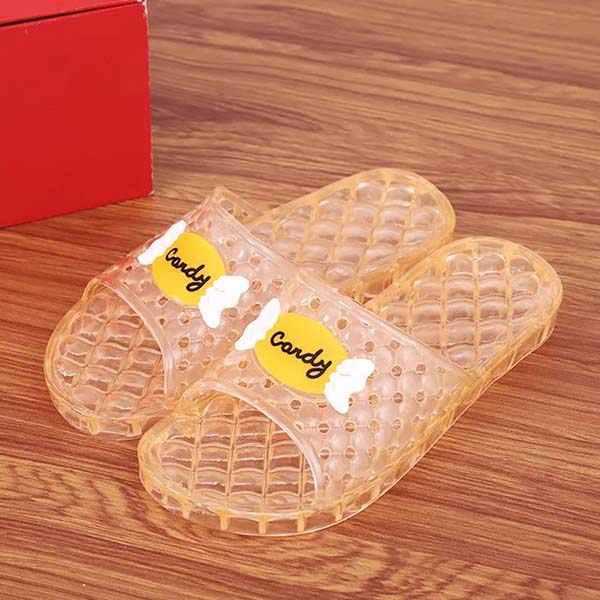 WTEMPO PVC Summer Flat Heel Breathable Cool Thick Slippers Women Large Size Casual Non Slip Wear-resistant Slippers