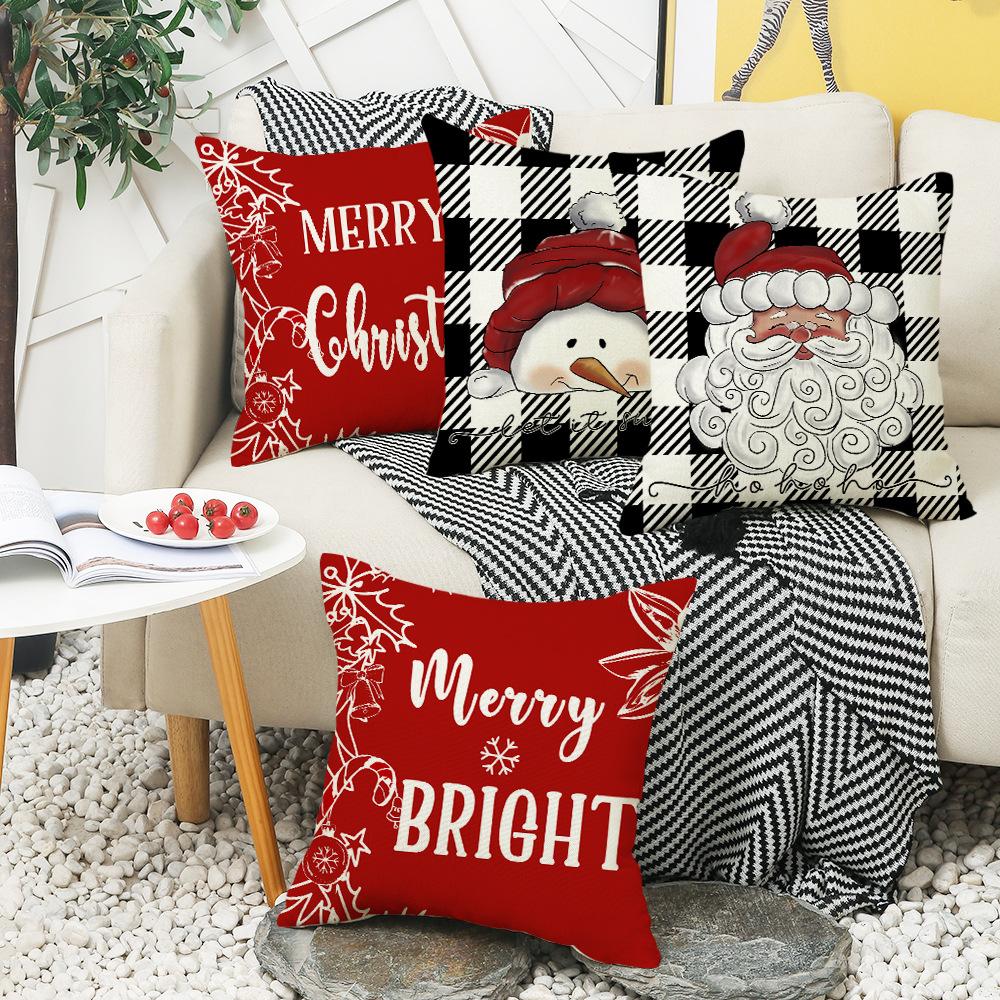 New Christmas Pillow Cover Home Atmosphere Decoration Pillow Sofa Cushion Cover