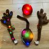 Car Reindeer Antler Set Christmas Decoration LED Luminous Antlers Ornaments LED Luminous Car Reindeer Antlers Christmas Decor