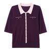 Spring-Autumn Mid-Sleeve Knit Top for Women - Loose Fit, Slimming, Solid Color Lyocell Sweater