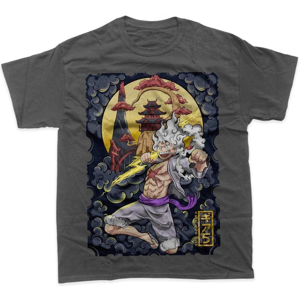 One Piece Anime Luffy Gear5 Print T Shirt Unisex Unisex Cotton Short Sleeve Summer Y2k Graphic Tee Casual Streetwear Oversized Tops