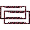 Cute Cherry License Plate Frames, 2 Packs Decorative License Plate Covers Red Car Accessories Aluminum License Plate Holder For Women Men