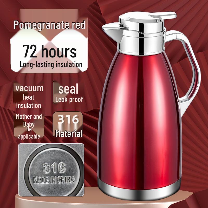

Stainless Steel Double-Layer Anti-Scald Insulated Kettle & Cup Thermos 2.2L Extra Thick 316L - 36 Hours Insulated