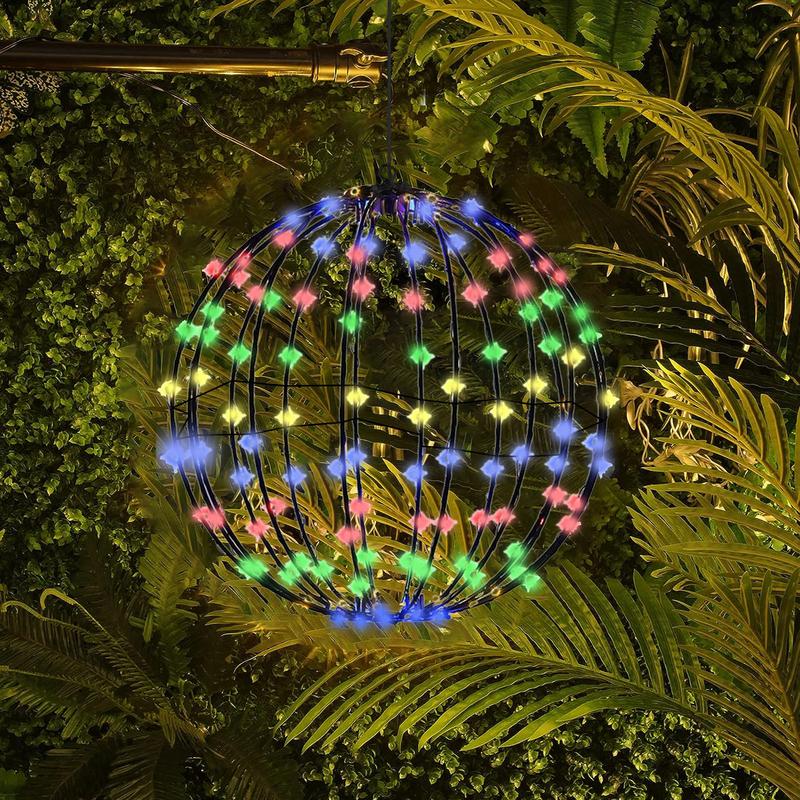 Kugel Beleuchtetes Display Weihnachtsdekoration Leuchtkugel LED-Beleuchtung Rahmen Große Kugel Lichter Lichterkette Für Veranda Terrassendekor
