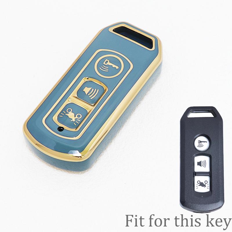 For Honda PCX Forza 300 Airblade 125 C125 Super Cub Scooter Vario 150 3 Buttons TPU Car Key Case Smart Remote Control Fob Cover