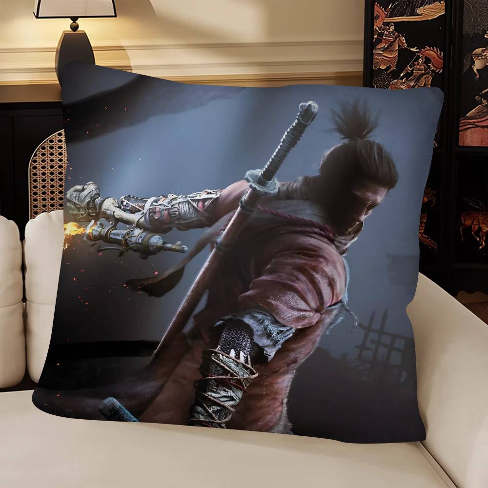 Game SSekiro Shadows Die Twice Pillow Case Fashion Square Pillowcase Bedroom Sofa Room Ins Decoration Leisure