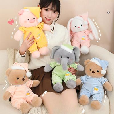 New Aorun Orange Good Night Pajamas Bear Doll Doll Rabbit Elephant Pig Animal Plush Toy Soothing Accompaniment
