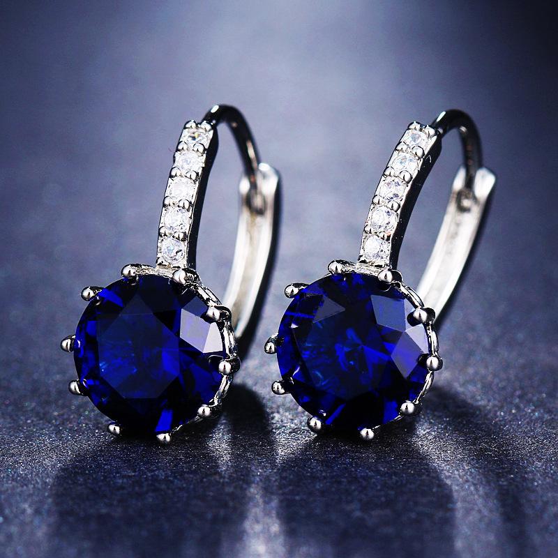 Korean Multi-Color Zircon Diamond Luxury Earrings: Elegant and Stylish