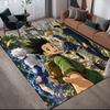 Hunter × Hunter Flannel Pattern Square Carpet,Area Rug,Carpet Rug for Living Room Bedroom Sofa Playroom Decor,Non-slip Floor Mat