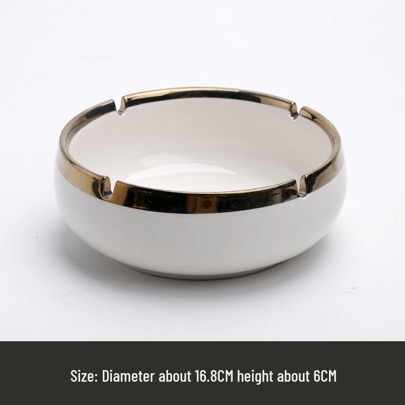 Large Vintage Ceramic Ashtray: Luxury Retro Decor for Home or Office