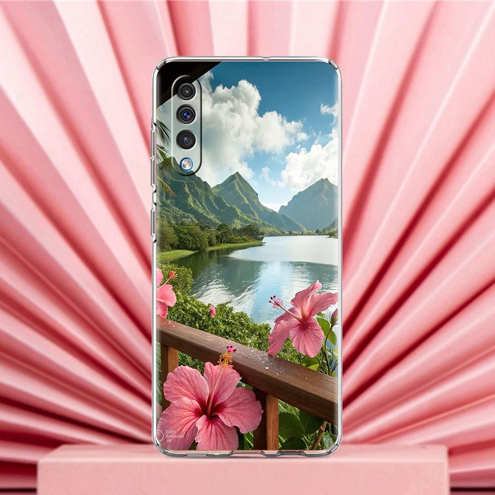 Hülle Für Samsung A56 A36 A26 A24 A16 A14 A12 A32 A50 A70 A22 A40 A34 A54 A42 A52 5G A04s A06 Abdeckung Realistischer Lilienblüten-Druck