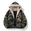 Parker Workwear Cotton Jacket Men and Women Section of The Fall and Winter Hair Collar Cotton Jacket Thickened Couples Paragraph Hooded Cotton Jacket