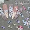 50Pcs Colorful Bow Accessory, Mini Small Bow Tie DIY Resin Nail Decoration