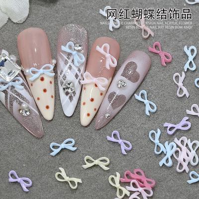 50Pcs Colorful Bow Accessory, Mini Small Bow Tie DIY Resin Nail Decoration