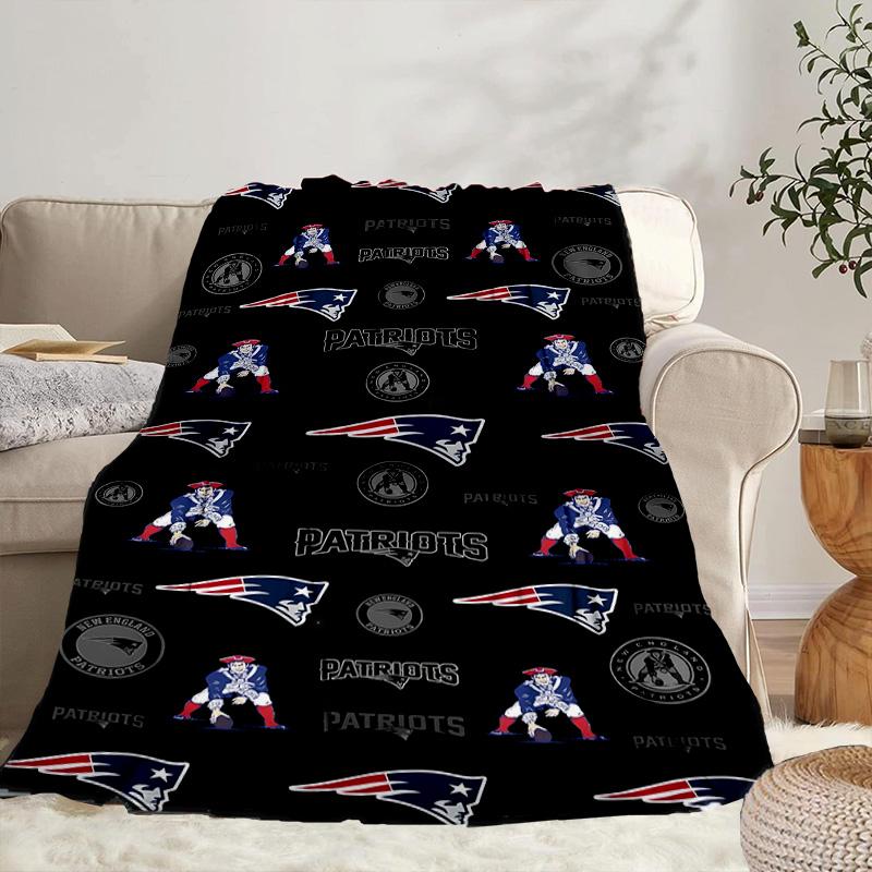 Patriots Team Spirit Portable Blanket/Soft Blanket Bedding Blanket Suitable for Travel Camping Living Rooms Offices Sofas Fan Gifts