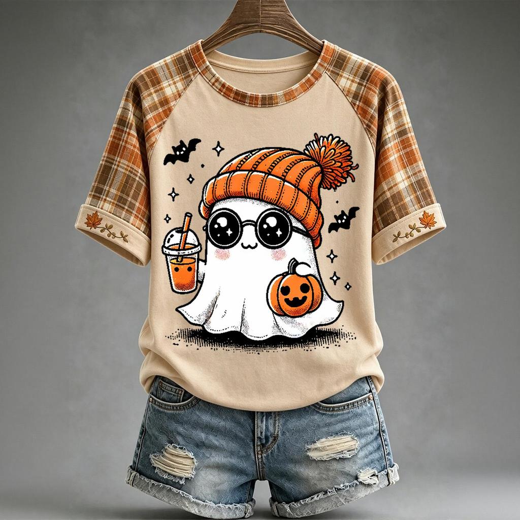 Women's Short Sleeve Raglan T-Shirt Round Neck Letter Print Casual Tee