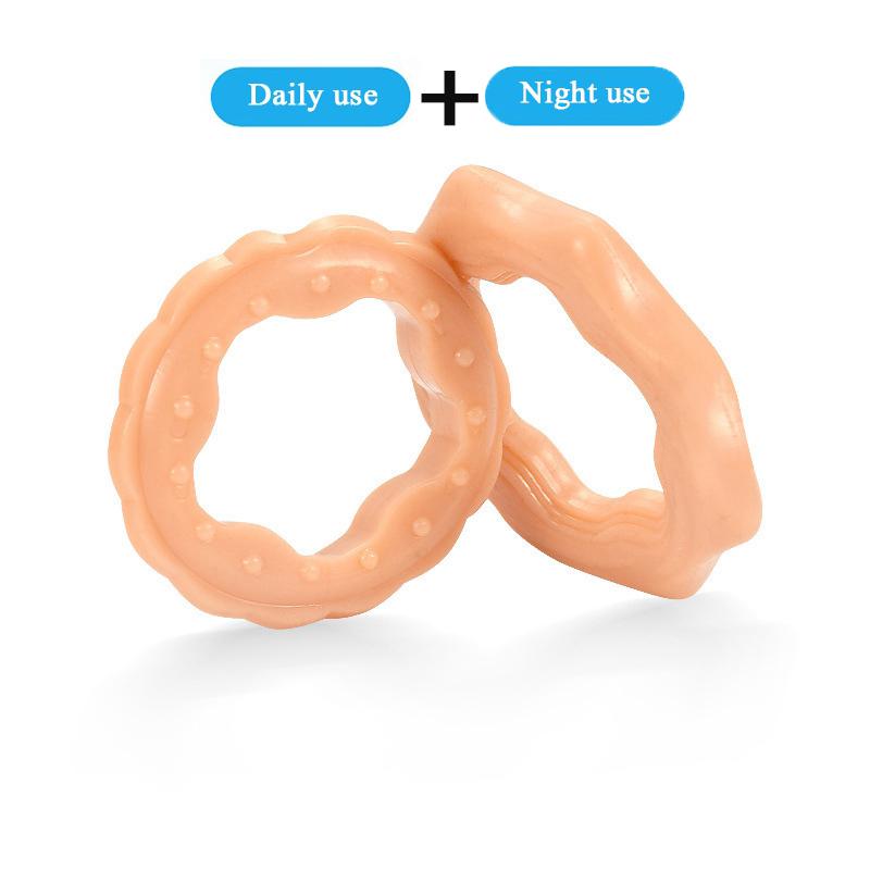 1/2 pièces anneau de résistance correcteur de prépuce masculin anneaux de pénis en Silicone retardent l'éjaculation jouets sexuels pour adultes pour hommes anneau de coq quotidien/nuit