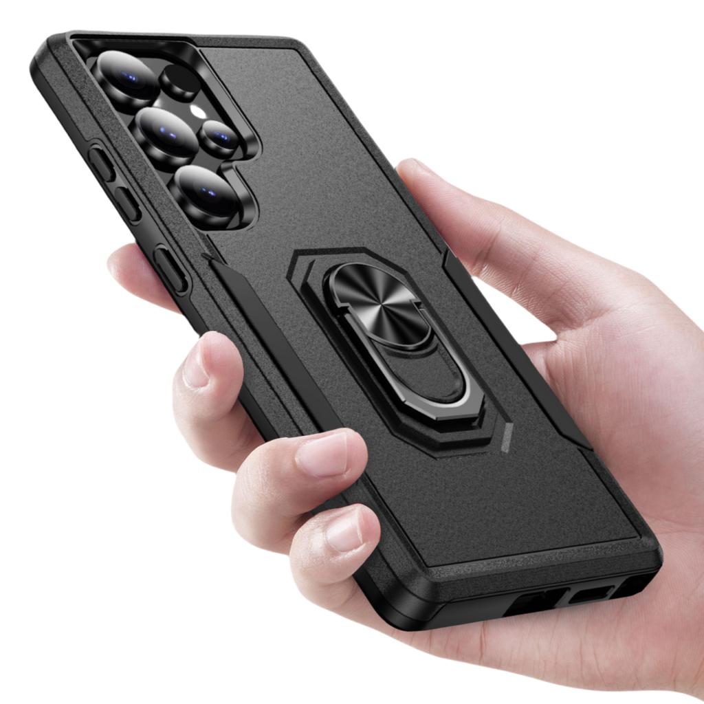 Anti-shock Stand Ring Holder Case for Samsung Galaxy S25 Ultra S24 FE Plus 5G Cover Bag for Samsung S25