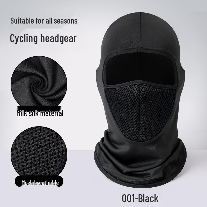 Breathable Summer Cycling Ice Silk Headscarf: Two-Color Windproof Mesh Face Mask