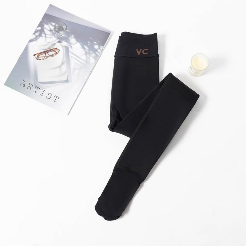 Ocieplane rajstopy modelujące talię: Zimowe damskie piękne rajstopy imitujące gołe nogi