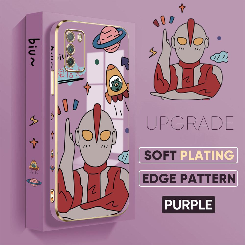 Bunte Druckmuster Quadratisches Randmuster Gehäuse Überzogene Telefonschale Luxus Überzogene Weiche Telefonhülle für Huawei Honor Xiaomi Redmi