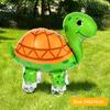 Large Size 4D Dinosaur Dog Cat Standing Foil Balloons Animals Walking Balloon With Wheel For Kids Birthday Party Decoration