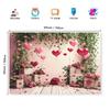1 romantic Valentine's Day-themed background - pink and white floral heart-shaped design Valentine's Day decoration