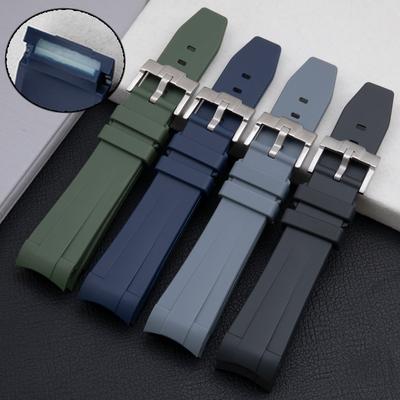 21mm Weiches Gummi Silikon Uhrenarmband Armband Für Longines Armband Für Conquest HydroConquest L3 Zubehör Dornschließe