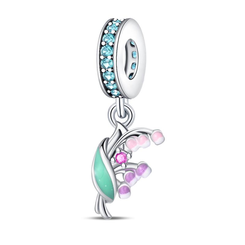 Original New Product Copper Color Shiny Square Dragonfly Pendant Fit Pan Bracelet Diy Charm Woman Jewelry