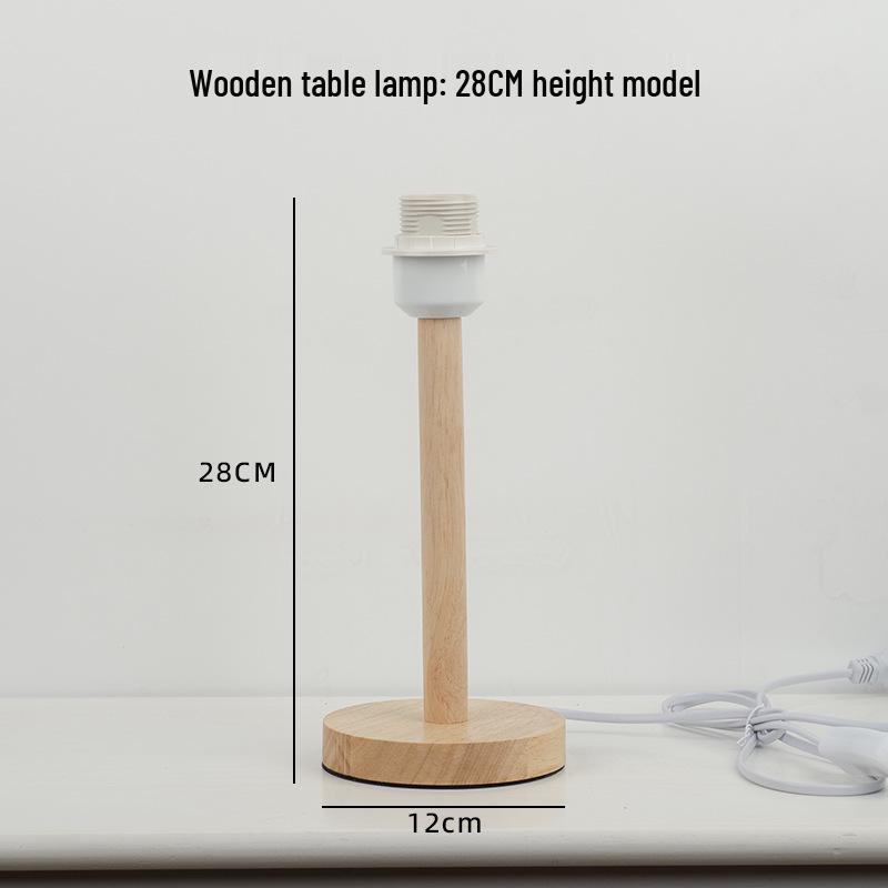 Nordic Woodcraft E27 Table Lamp Holder – LED Bedside Lamp Fixture Accessory.