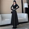 Elegant High-Waisted Gray Wool Pleated Skirt – Versatile Autumn/Winter Fashion for Women