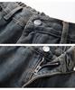 Calças Jeans Retas Largas Estilo Retro Hong Kong Lavadas Micro-Flare Comprimento Total para Homens e Mulheres - Calças Casuais de Trabalho