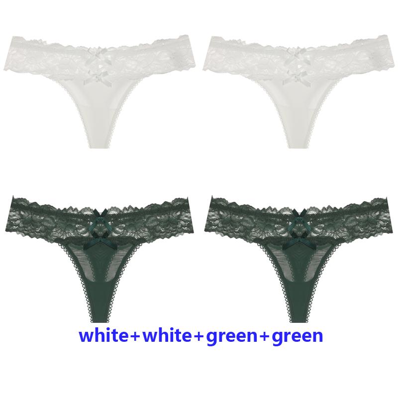 4Pcs/Lot Sexy Lace Panties Women Low-waist Briefs Female Hollow Out Underwear Intimates G String Ladies Lingerie Underpants