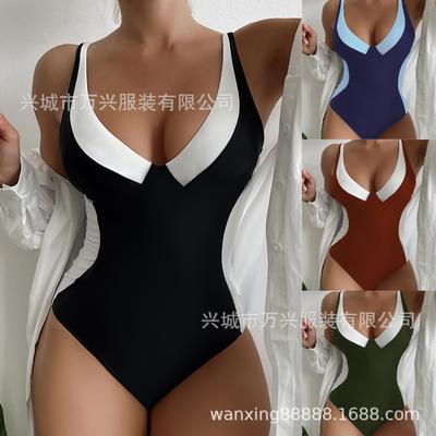 Traje de baño caliente para mujer de una pieza para cubrir la carne y delgado de talla grande traje de baño para aguas termales ajustado
