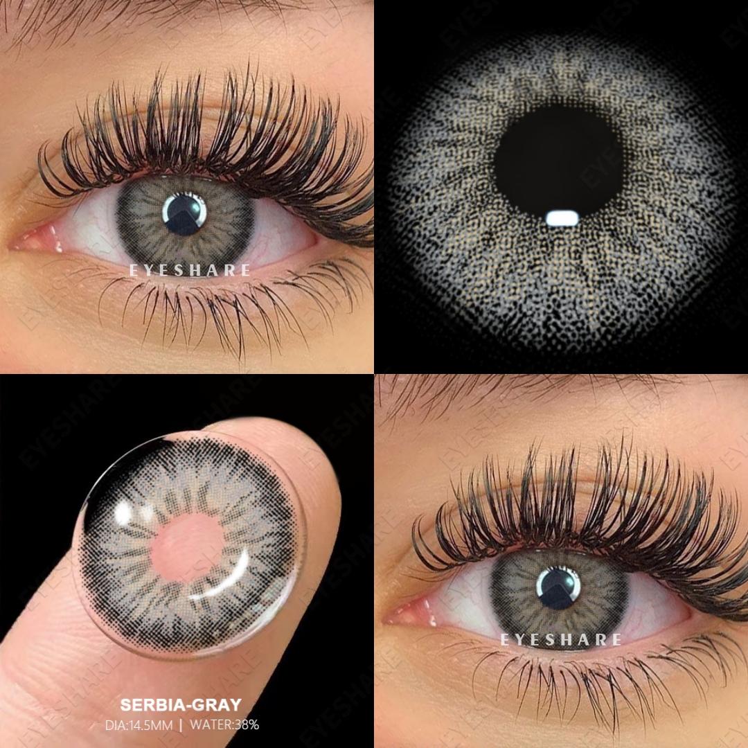

EYESHARE 1 пара/2 шт. Натуральные цветные контактные линзы Синие контактные линзы для глаз Серые зрачки Коричневые линзы Зеленые контактные линзы Годовые цветные линзы