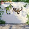 2-piece Iron Gecko Wall Decorations, Suitable For Home Garden Courtyard Decoration, Door Frame Decoration Home Beautification En
