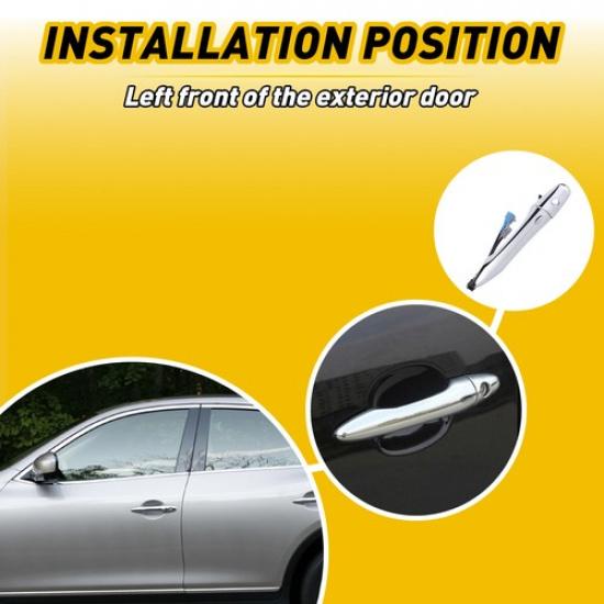 Exterior Door Handle Front Left Driver Side Chrome For 2017- Infiniti QX80