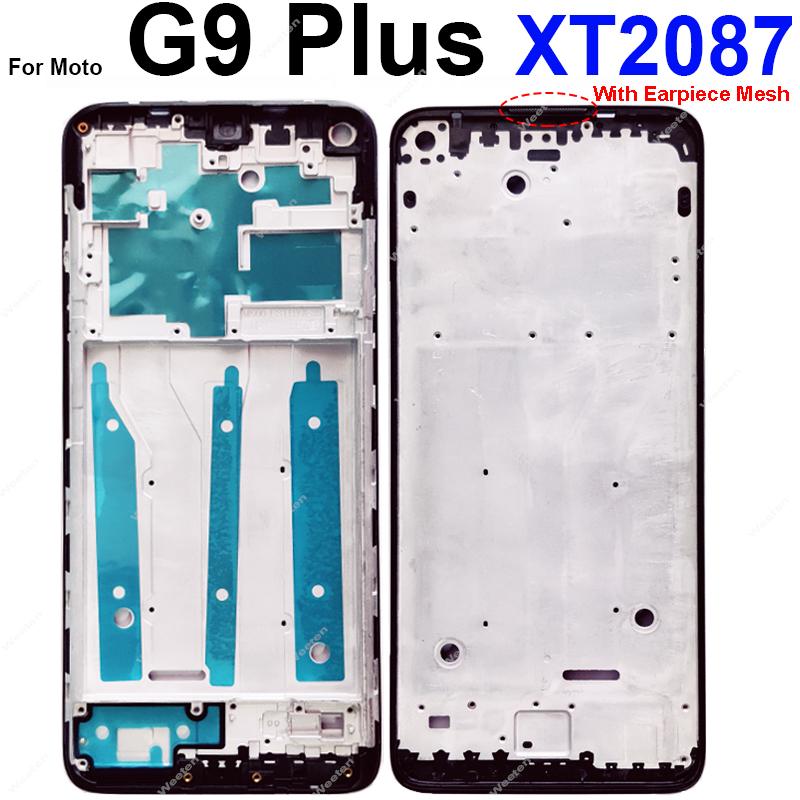 LCD Front Frame Cover For Motorola Moto G9 Play G9 Plus G9 Power Front LCD Screen Frame Bezel Cover Replacement Parts
