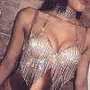 Diamantbesetzte Quaste Körperkette Sexy Strand Bikini Brustkette Mode Statement Schmuck