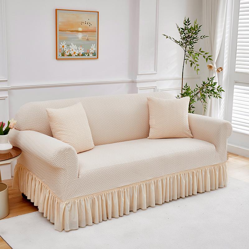 1Pc Skirt Stretch Sofa Coverastic Fit Soft Texture Sofa Slipcover For Living Room Sofa Protector Couch Cushion Cover