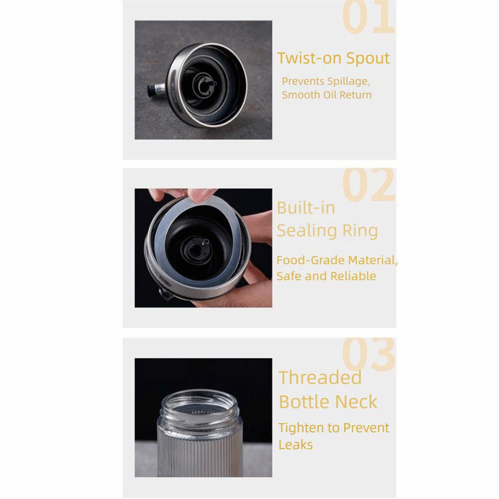 Leak Proof Cooking Oil Pot No-drip Pourers Olive Oil Dispenser Liquid Seasoning Bottle  Restaurant