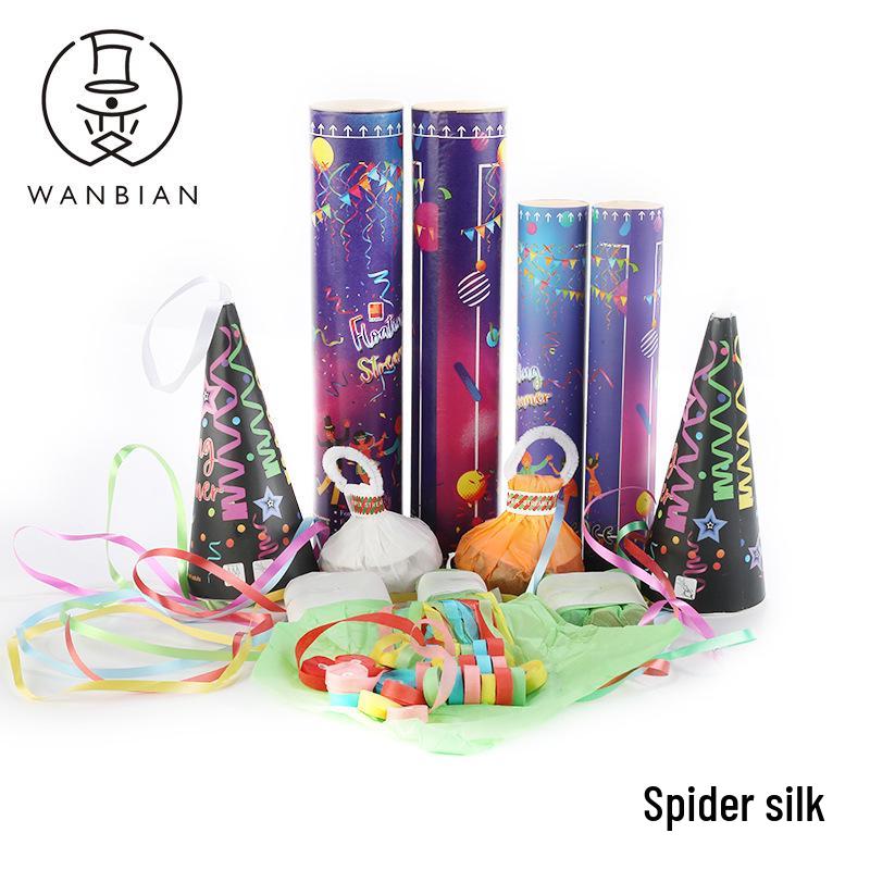 Spider Silk Ribbon Hand Grenade - 30 Heads, 16 Strands for Holiday & Bar Decor