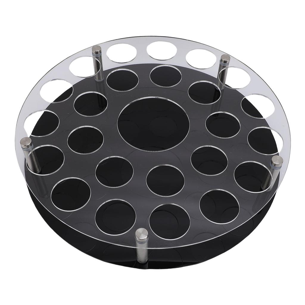 Suport Tava Acrilic pentru Pahare de Vin cu 25 de Orificii, Organizator Display cu Slot Central pentru Sticlă pentru Petrecere