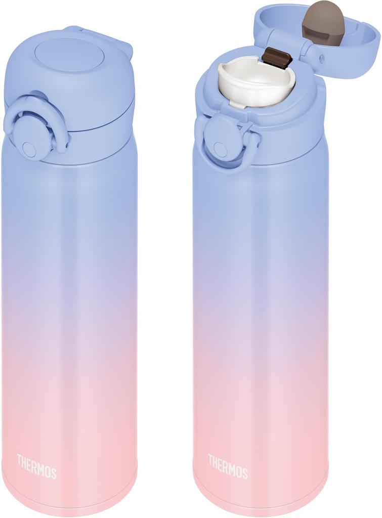 Termos Vakuumisolerad Bärbar Lila Avtagbar Pip för Lätt Rengöring Rostfritt Stål Håller Drycker Varma eller Mugg, 500ml, Rosa, Rengöring, Lättviktig,